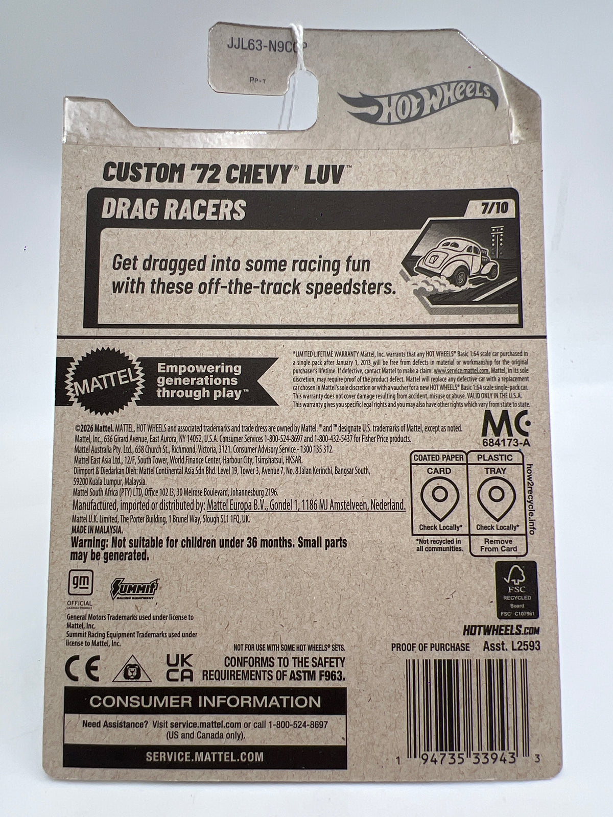 2026 Hot Wheels P Case #127 Custom 72 Chevy Luv Blue Summit