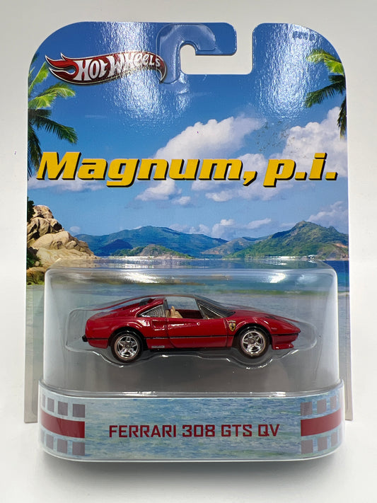 Hot Wheels Premium Retro Entertainment Magnum PI Ferrari 308 GTS QV Red W/Protector