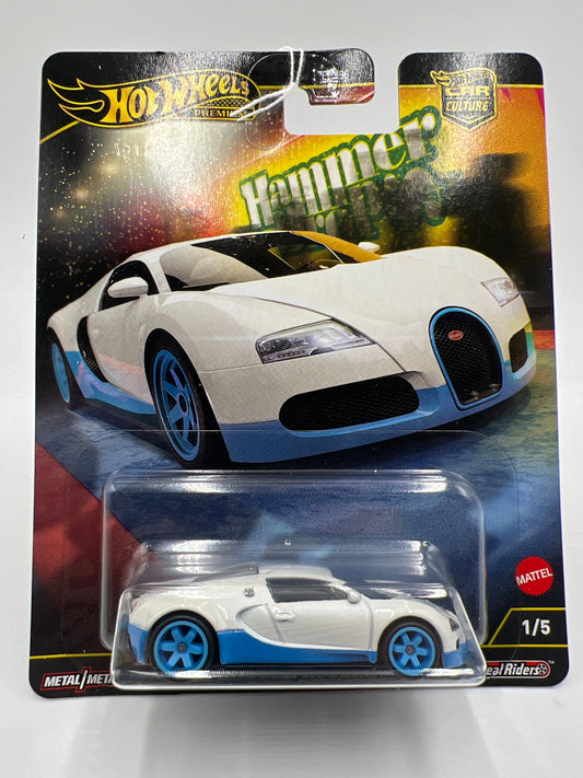 2025 Hot Wheels Car Culture Hammer Drops #1 Bugatti Veyron White/Blue 252B