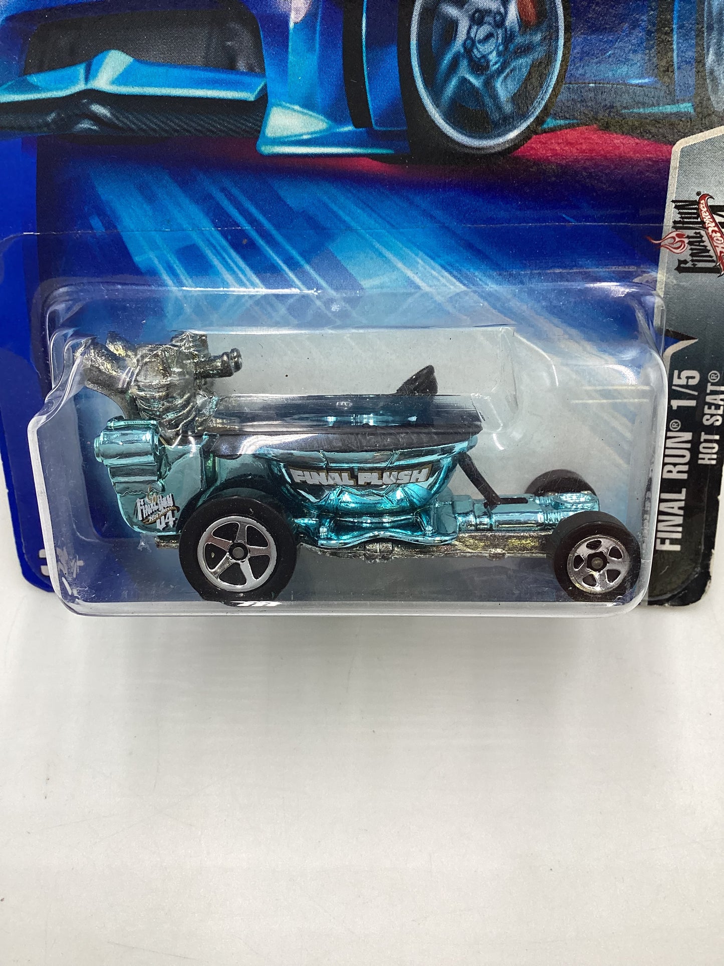 2004 Hot Wheels First Editions #133 Hot Seat Blue Chrome 116B