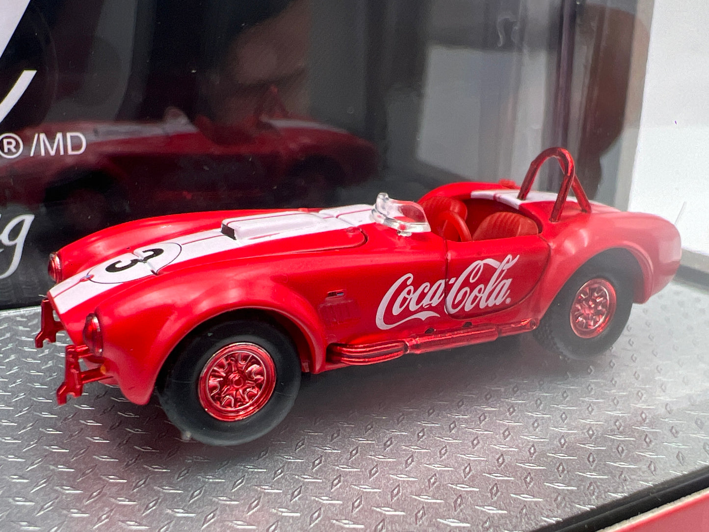 M2 Machines Haulers TW45 CHASE Coca Cola 1969 Ford F-350 & 1965 Shelby 427 Cobra