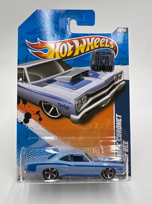 2011 Hot Wheels Toys R Us Exclusive Factory Sealed #110 69 Dodge Coronet Super Bee Blue W/Protector
