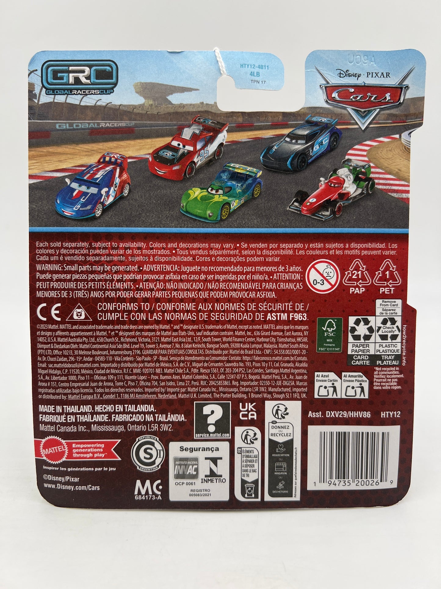 Disney Pixar Cars GRC #6 Raoul Caroule raul ligerro 142G