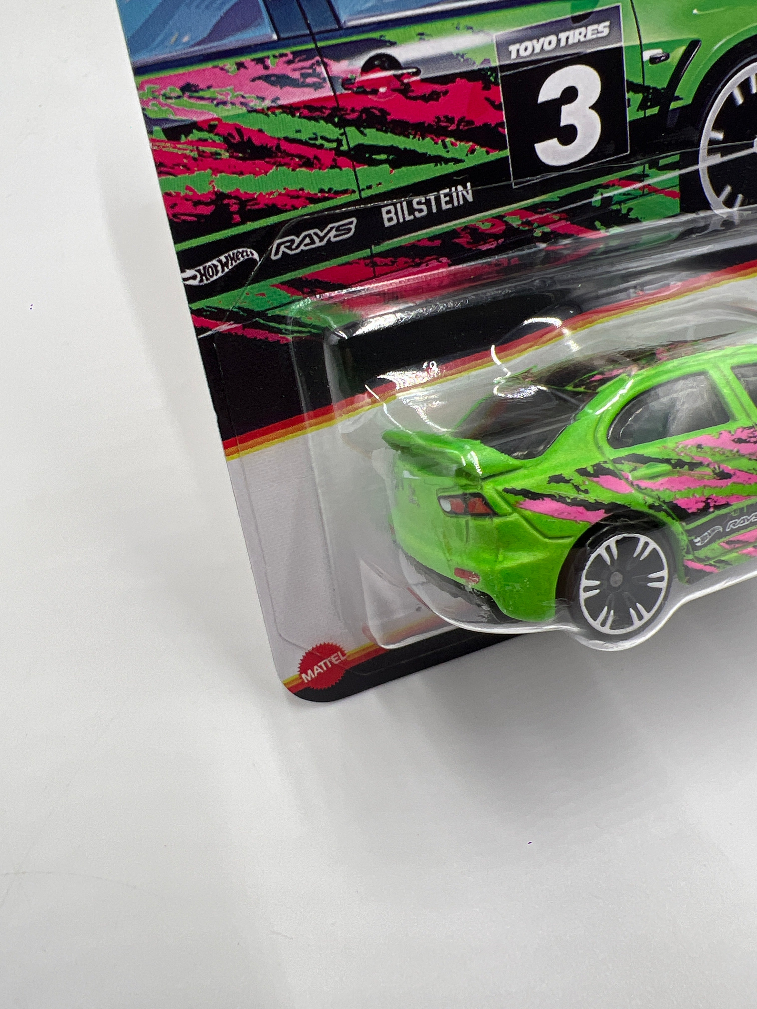 2025 Hot Wheels Neon Speeders #3 2008 Lancer Evolution Green 160E