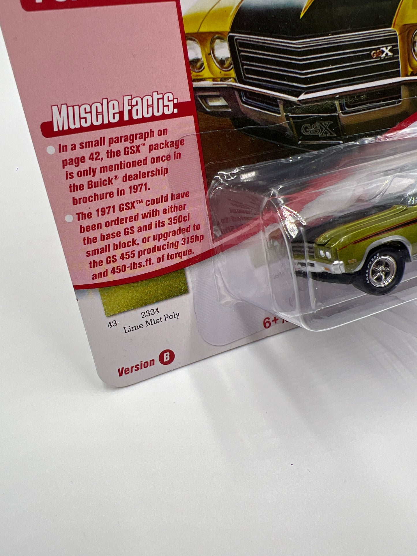 Johnny Lightning Muscle Cars U.S.A Class of 1971 Release 2 Version B 1971 Buick GSX Lime Mist Poly Green 292G