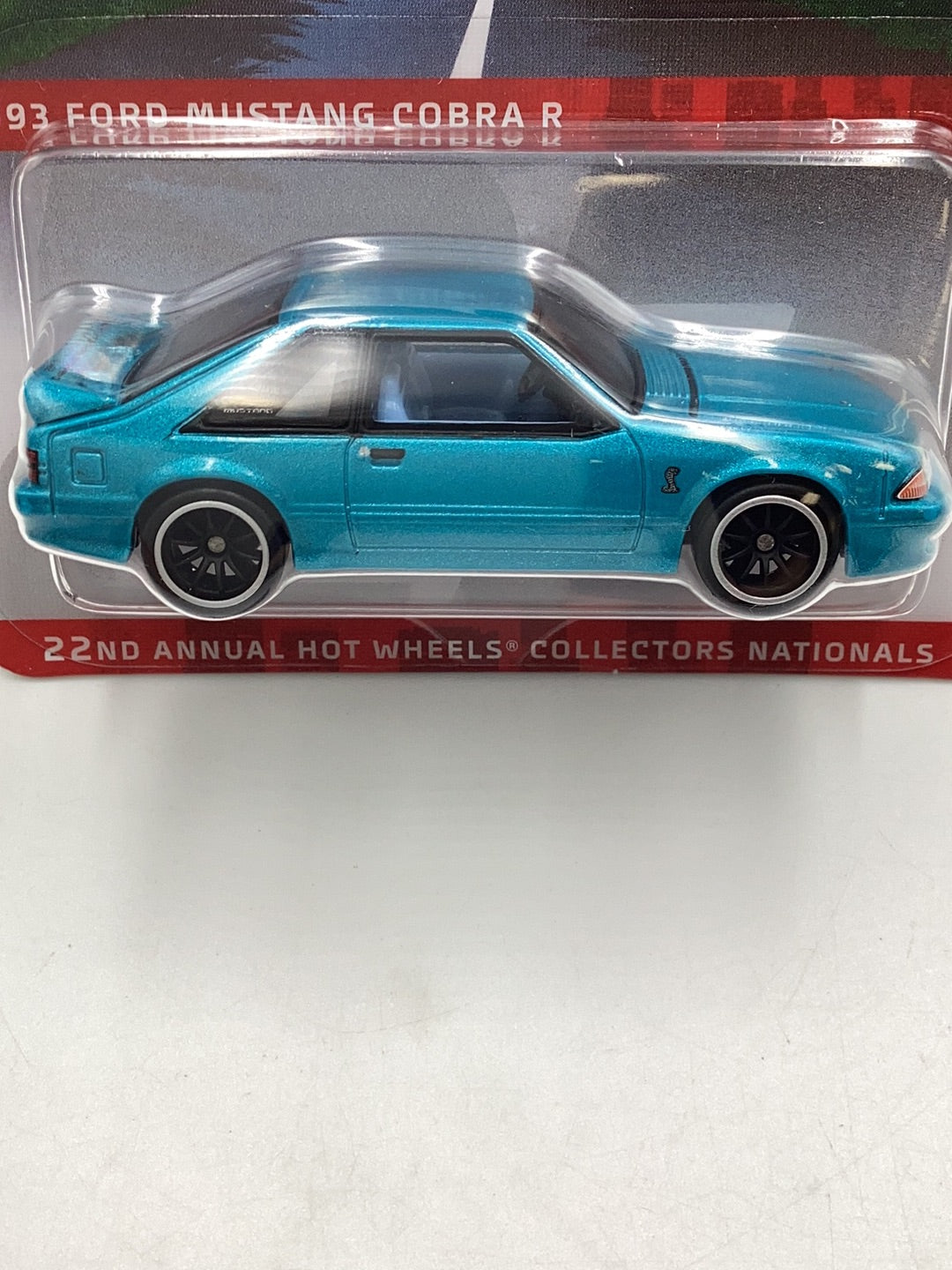 Hot wheels 22nd annual collectors Nationals dinner car 1993 Ford Mustang cobra R 3941/4000 with protector