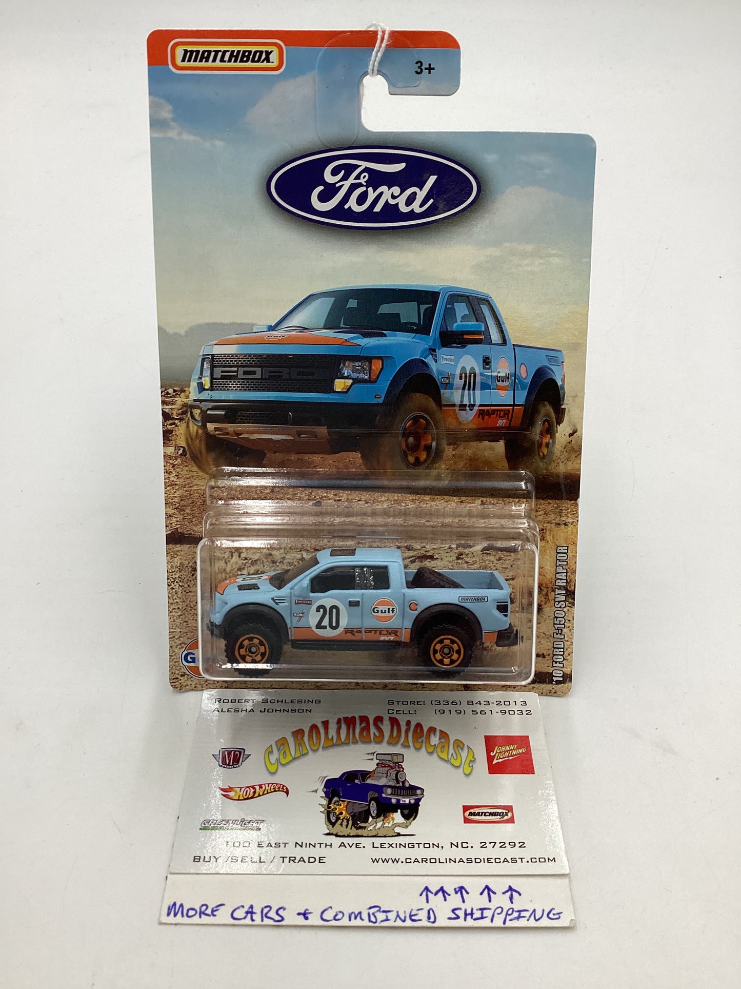 2019 Matchbox Ford Truck Series 10 Ford F-150 SVT Raptor Gulf 161C