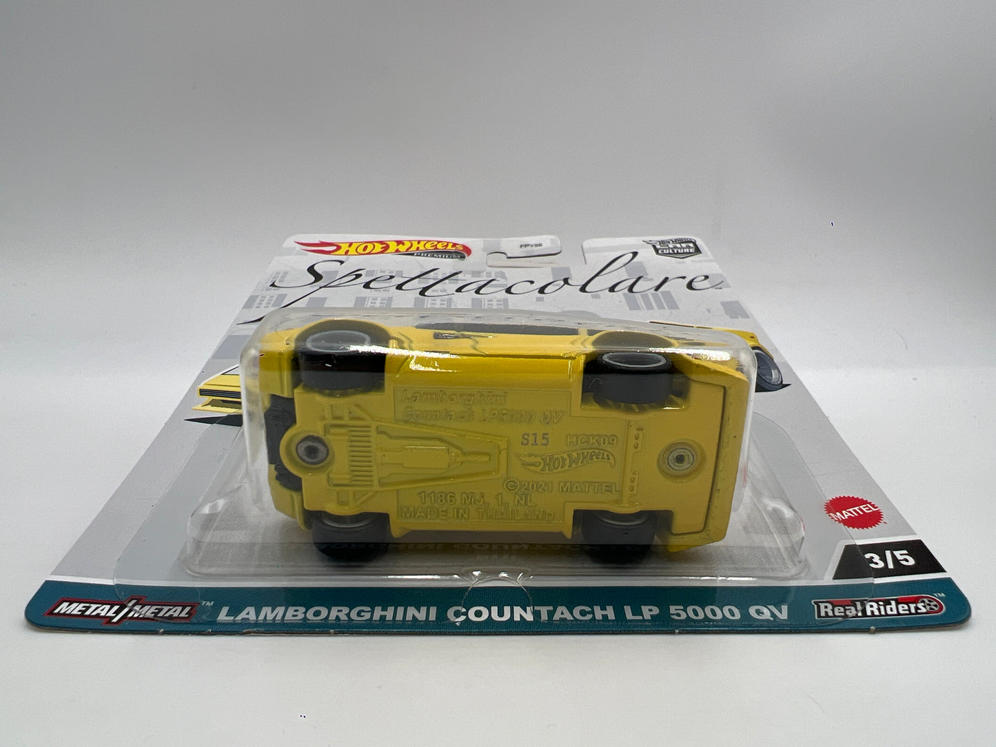 Hot Wheels Premium Spettacolare #3 Lamborghini Countach LP 5000 QV Yellow 255D