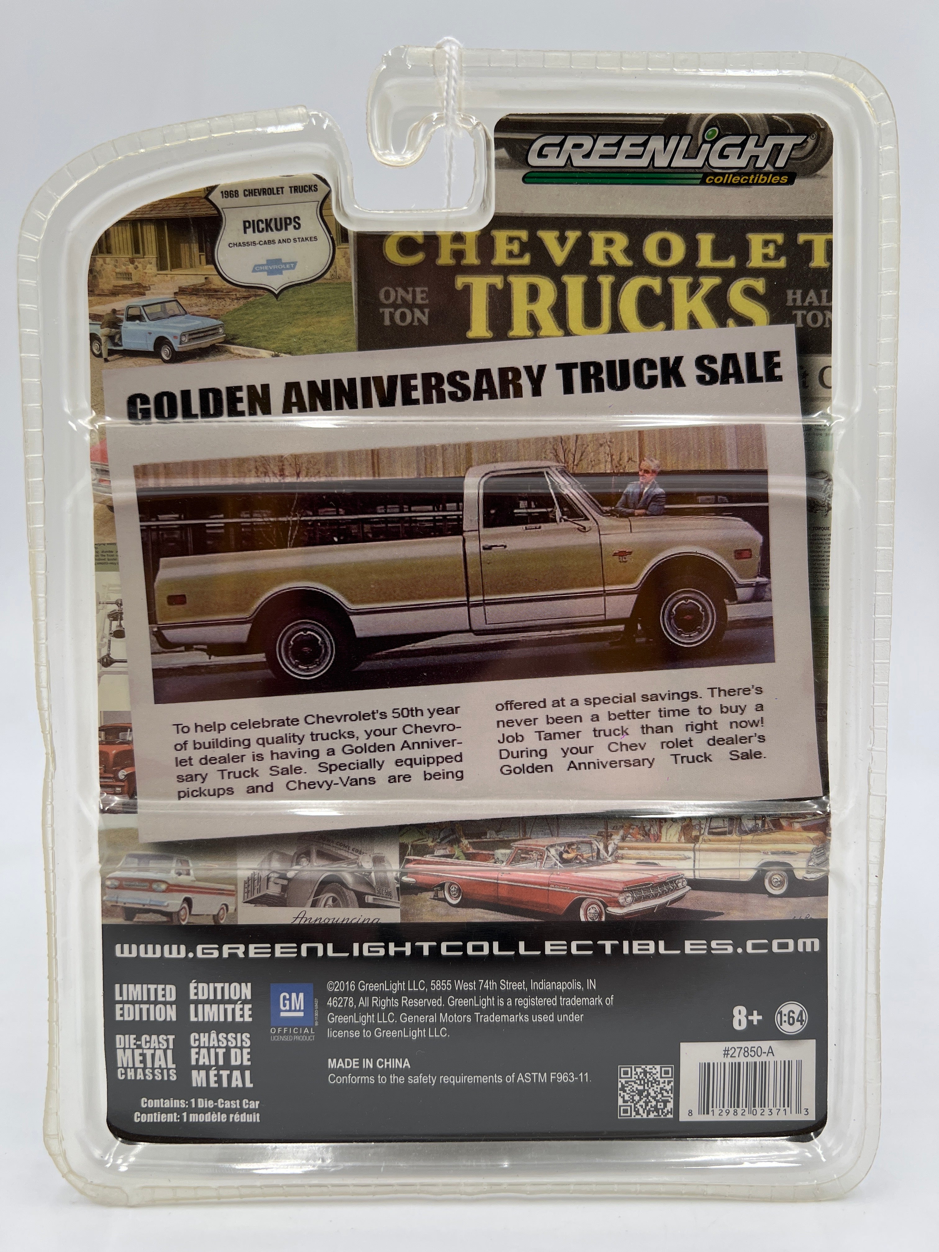 Greenlight Golden Anniversary Truck Sale 1968 Chevrolet C10 Gold