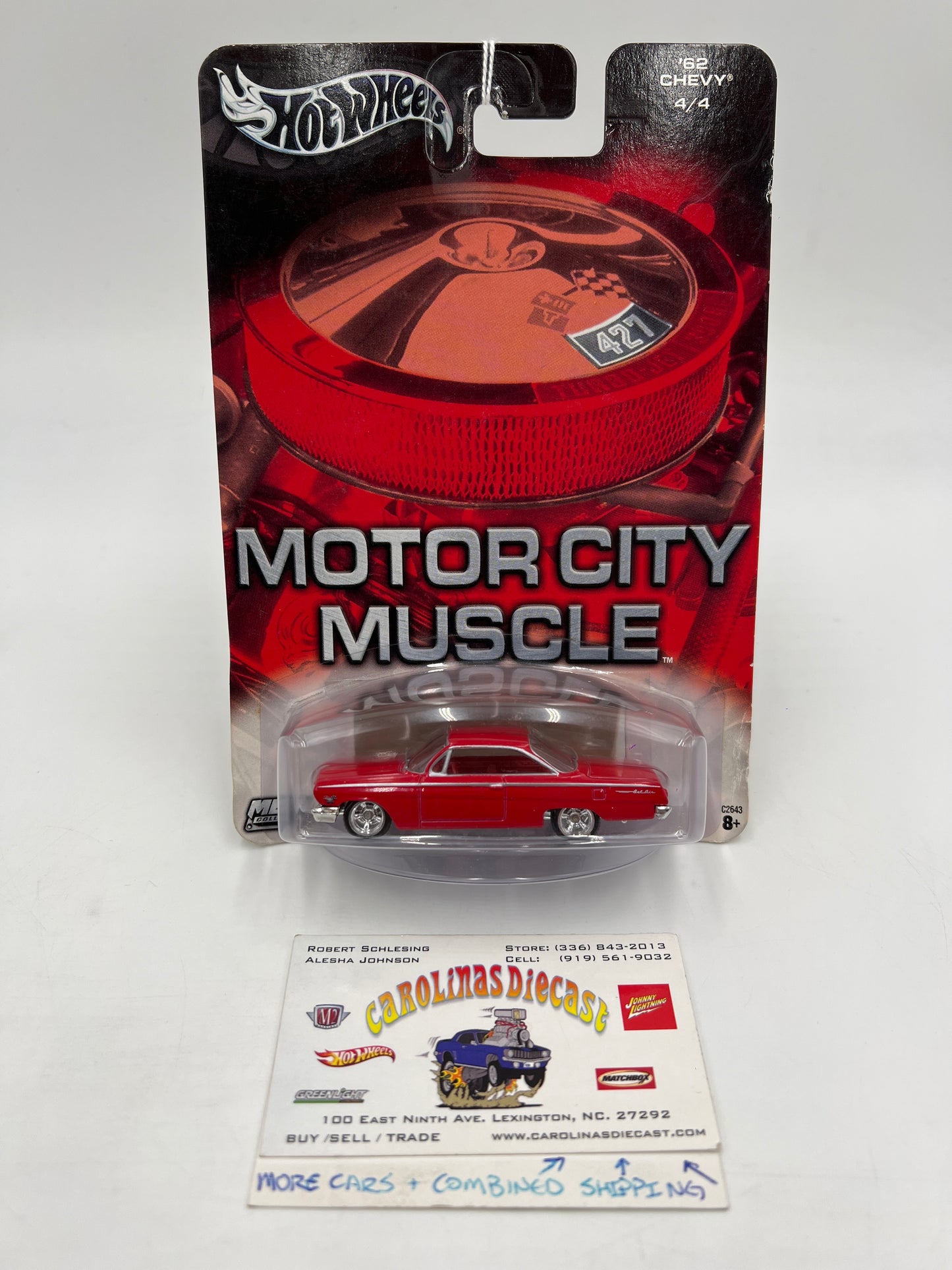 Hot Wheels Premium Motor City Muscle #4 62 Chevy Red 245E