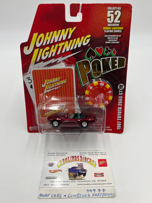 Johnny Lightning Poker 1967 Toyota 2000 GT 10 Red 220F