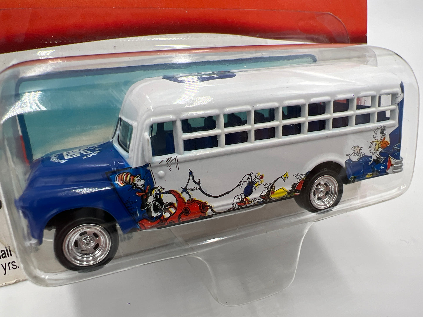 Johnny Lightning The Cat In The Hat 56 Chevy Bus White/Blue 227A