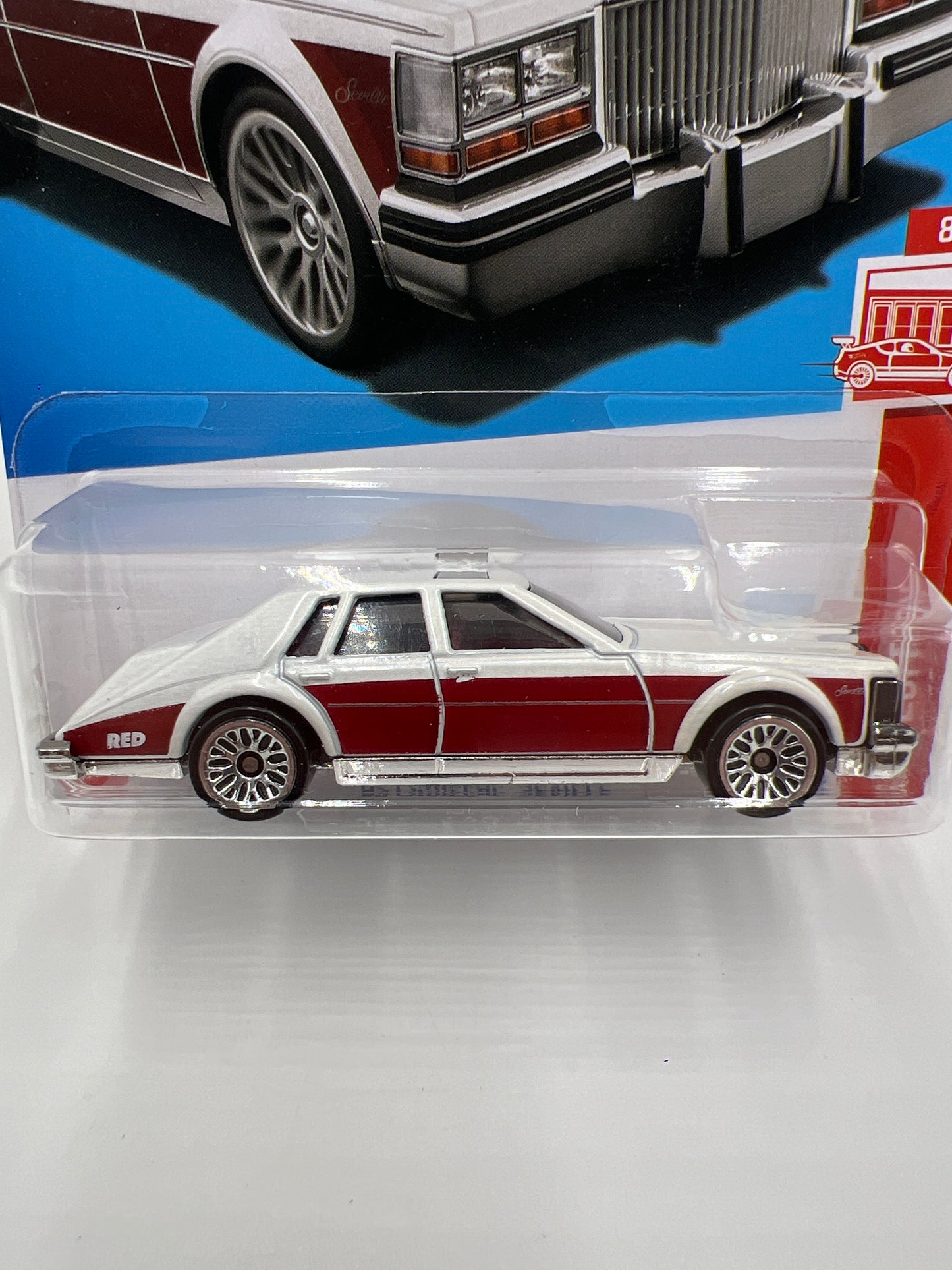 2023 Hot Wheels Target Exclusive Red Edition #75 82 Cadillac Seville White/Red