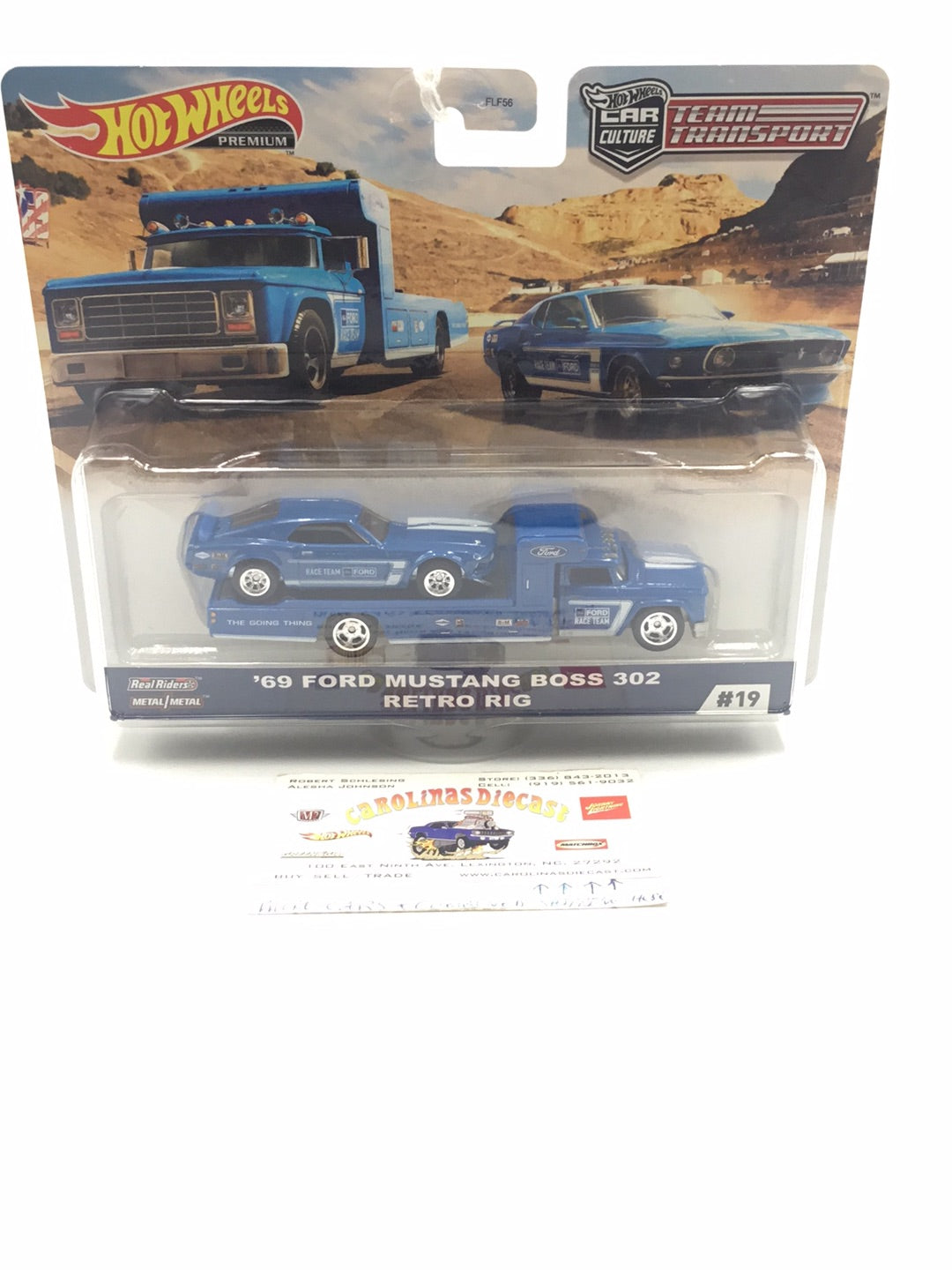 HOT WHEELS CAR CULTURE TEAM TRANSPORT #19 1969 Ford Mustang Boss 302 Retro Rig 241F