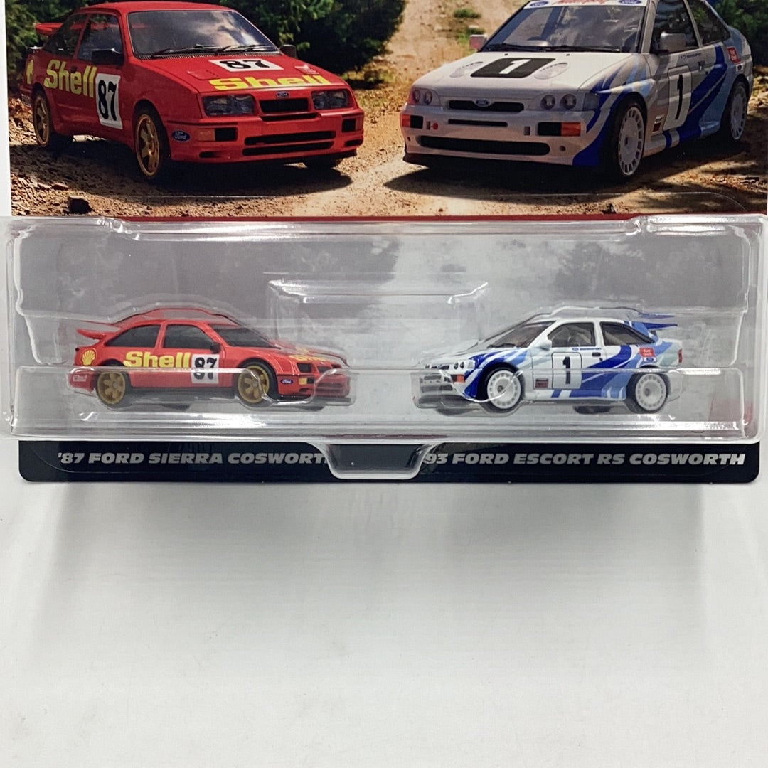 Hot wheels car culture team 2 pack target 87 Ford Sierra Cosworth 93 Ford Escort RS Cosworth