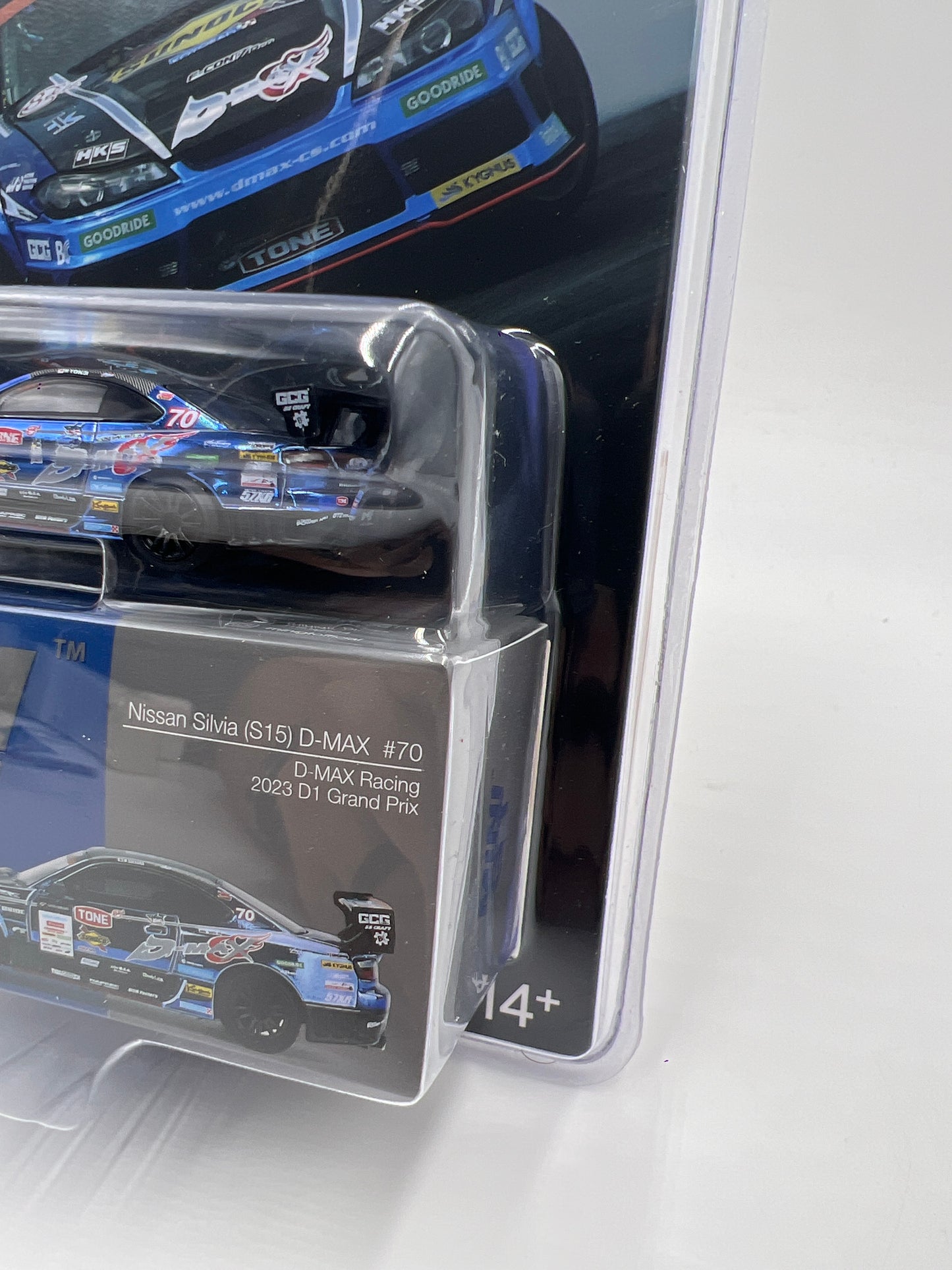 Mini GT Japan Exclusive #855 Nissan Silvia S15 D-Max Racing 2023 D1 Grand Prix Blue 236A