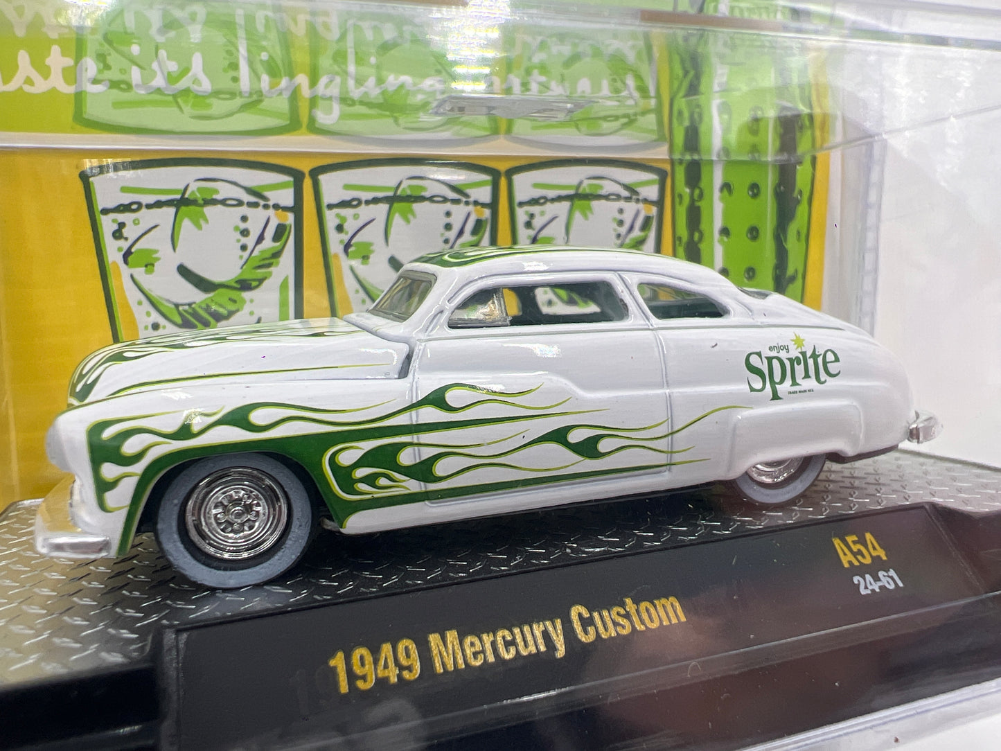 2025 M2 Machines Coca Cola Sprite 1949 Mercury Custom White A54 201C