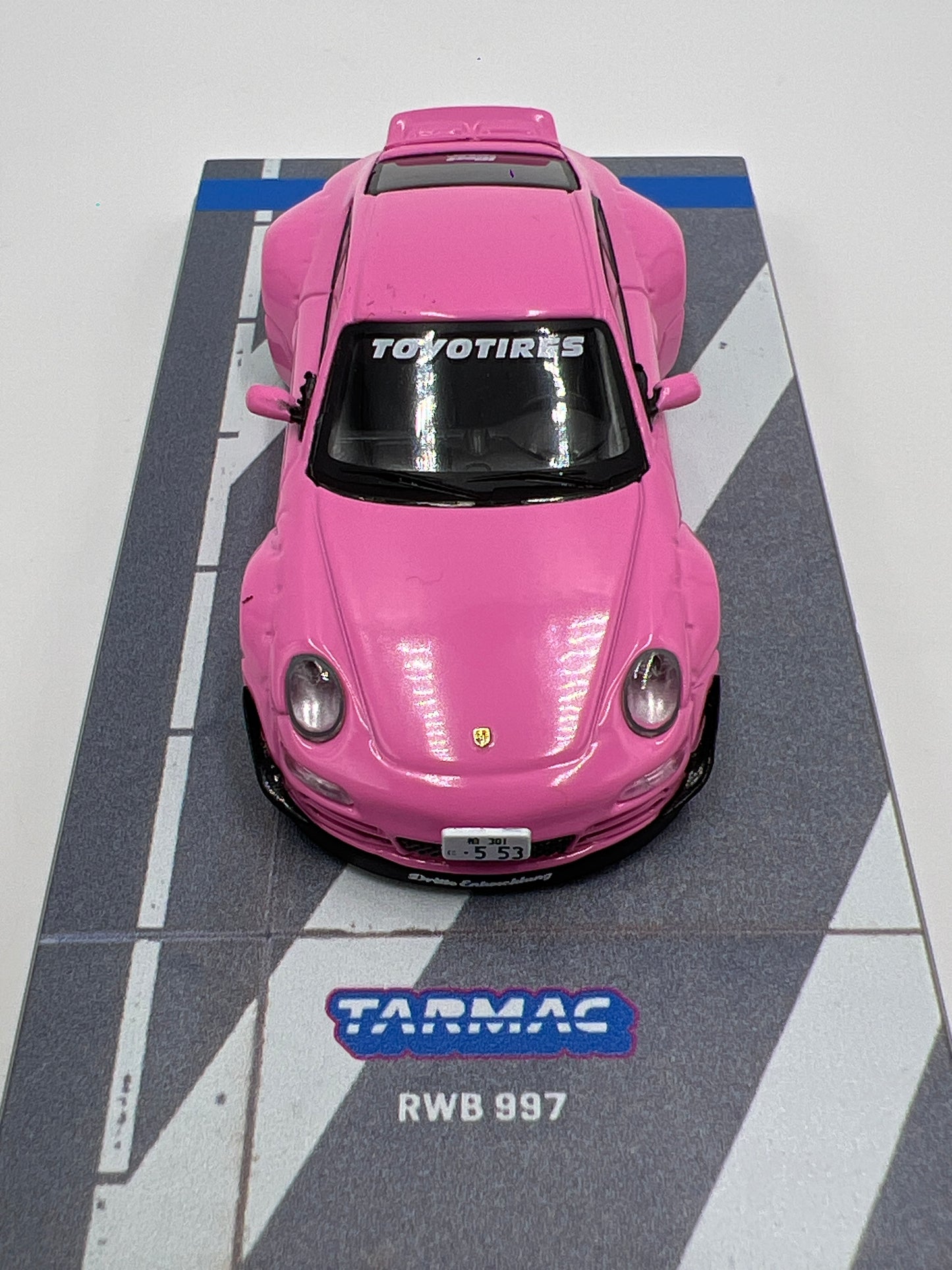 Tarmac Works x Hobby 64 Porsche RWB 997 Pink Toyo Tires