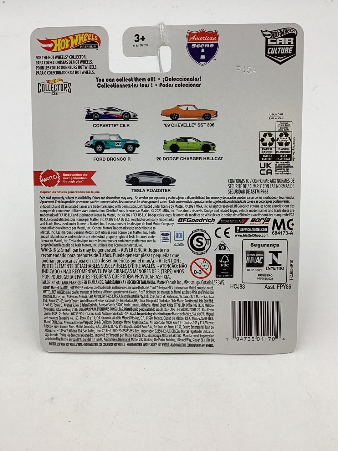 Hot wheels American Scene 2/5 69 Chevelle SS 396 244R