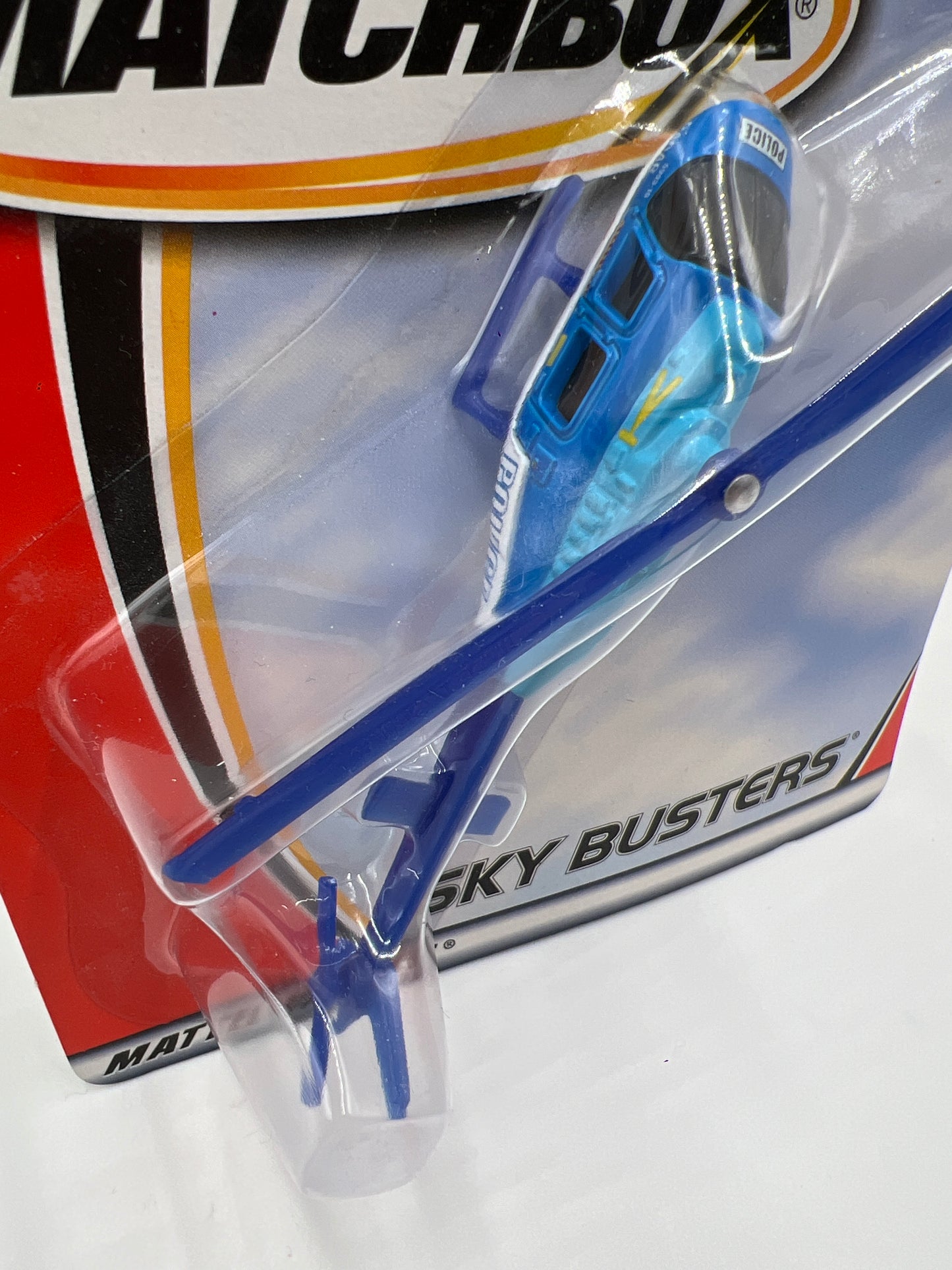 Matchbox Sky Busters Bell Jet Ranger Helicopter Police Blue