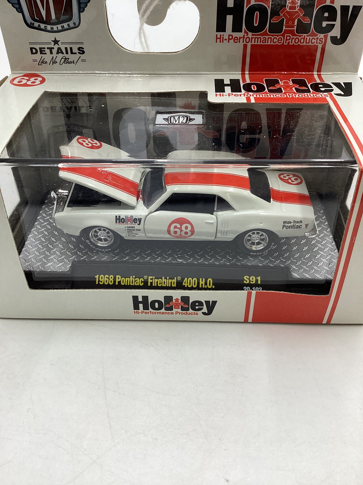 M2 Machines OReilly Exclusive Holley 1968 Pontiac Firebird 400 H.O. White S91