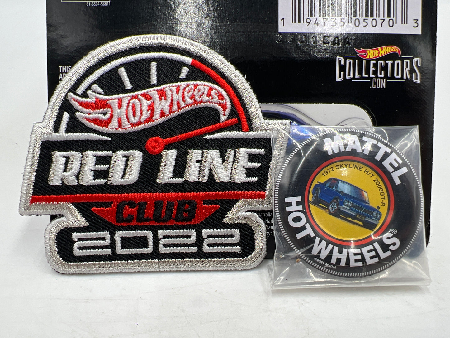 2022 Hot Wheels RLC Club Exclusive 1972 Nissan Skyline H/T 2000GT-R Blue W/Protector and Patch/Button