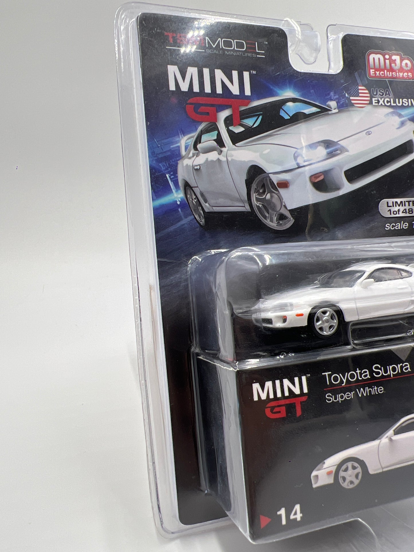 Mini GT Mijo Exclusives #14 Toyota Supra White USA Exclusive