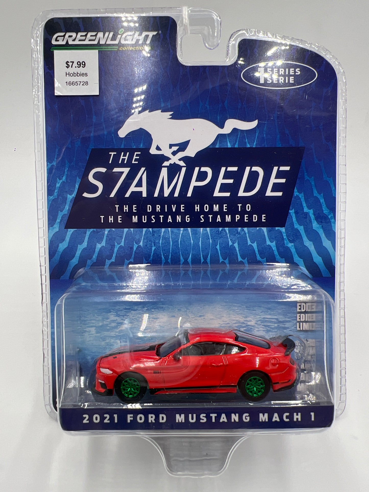 Greenlight The Stampede Series 1 CHASE 2021 Ford Mustang Mach 1 Red