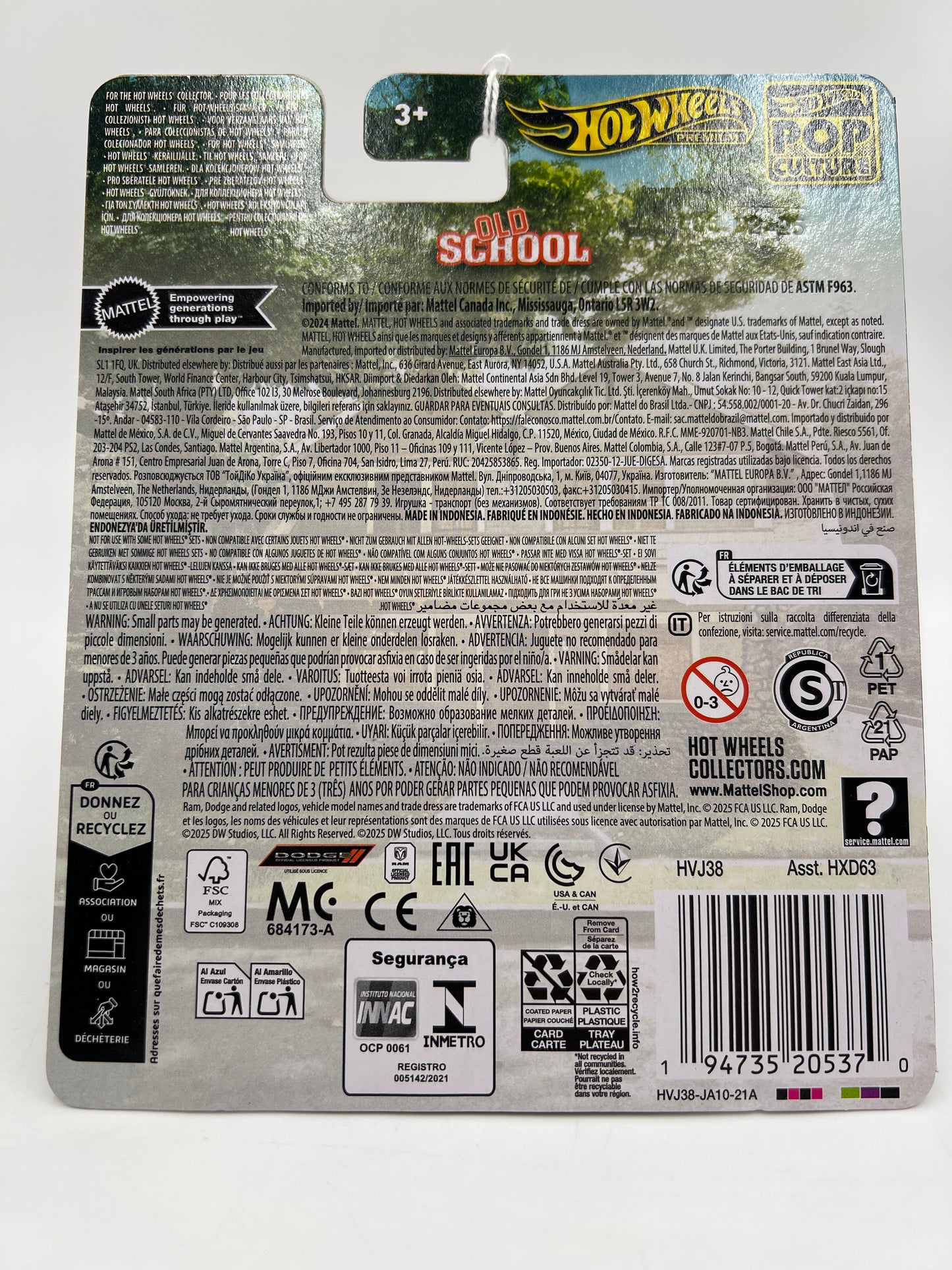 2025 Hot Wheels Pop Culture Old School 1979 Dodge Ram Van Black 244N