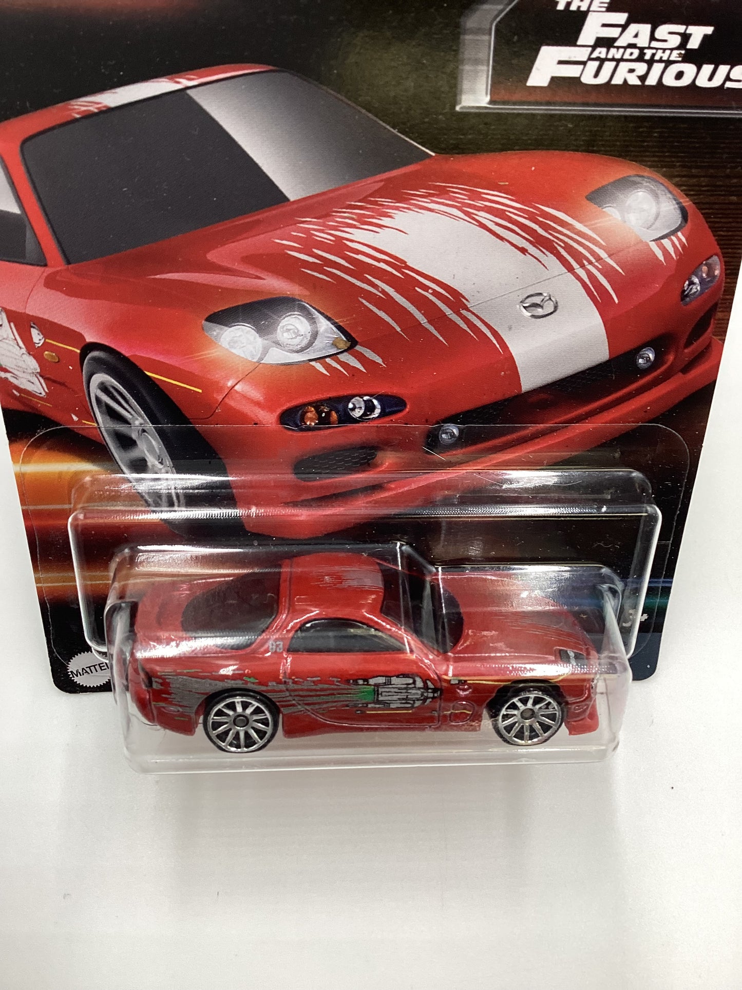 Hot wheels 2023 The Fast and furious #1 95 Mazda RX-7 Cracked Blister 70A