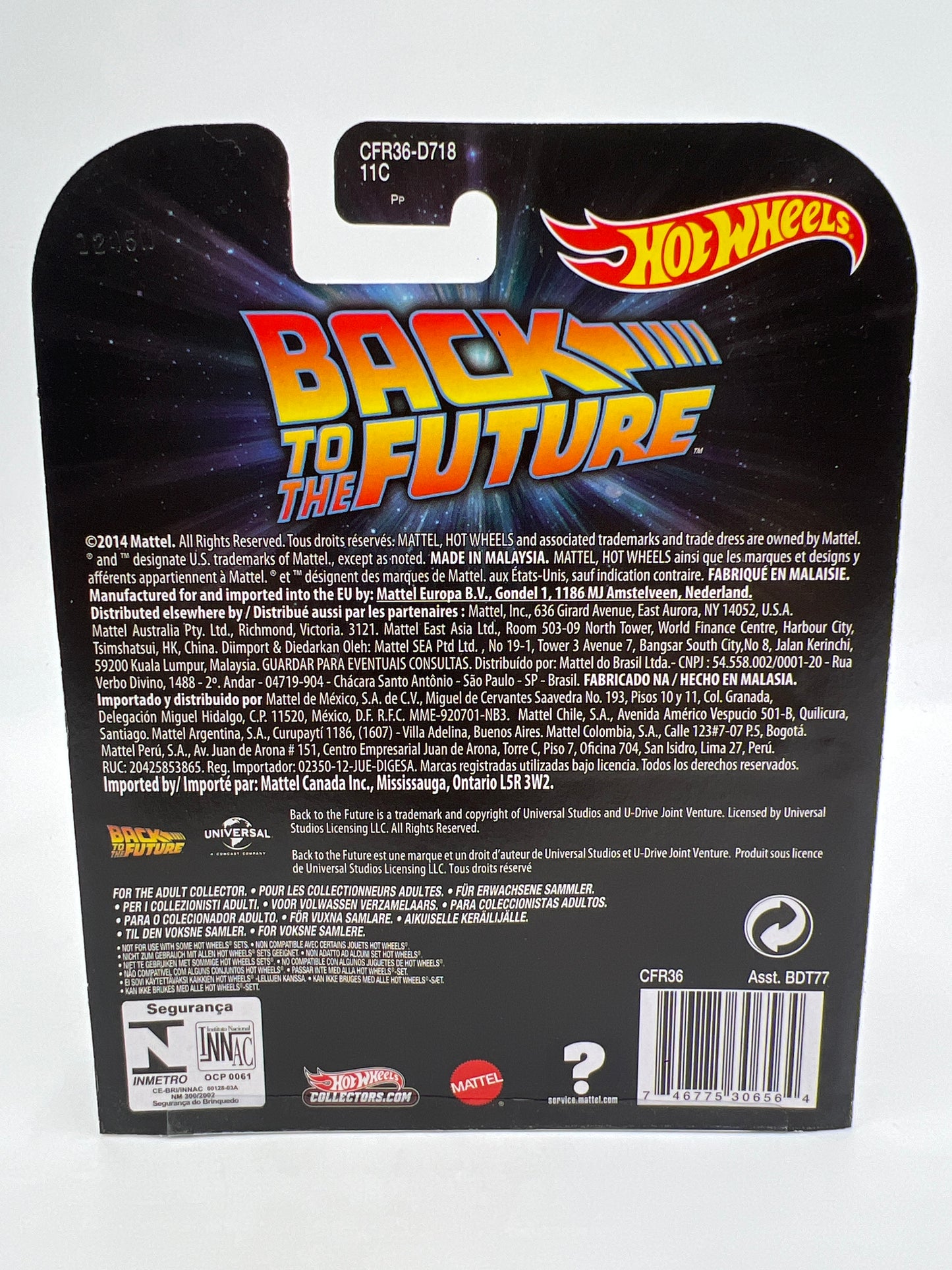 Hot Wheels Premium Retro Entertainment Back To The Future Time Machine Mr Fusion W/Protector