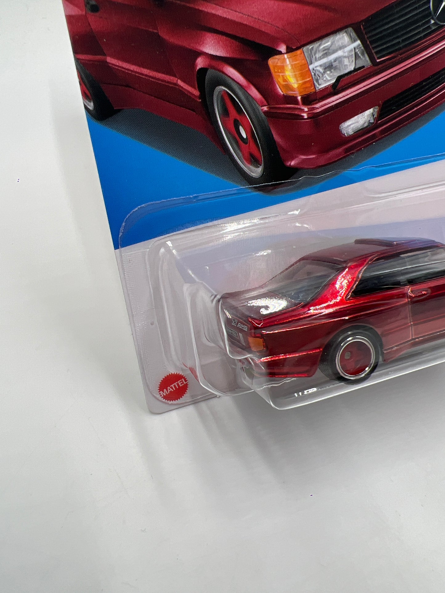 2024 Hot Wheels Super Treasure Hunt #82 89 Mercedes-Benz 560 SEC AMG Red W/Protector