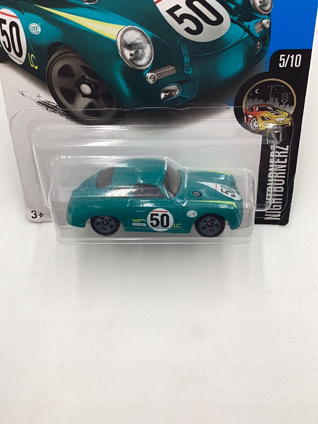 2017 Hot Wheels Nightburnerz #325 Porsche 356A Outlaw 98D