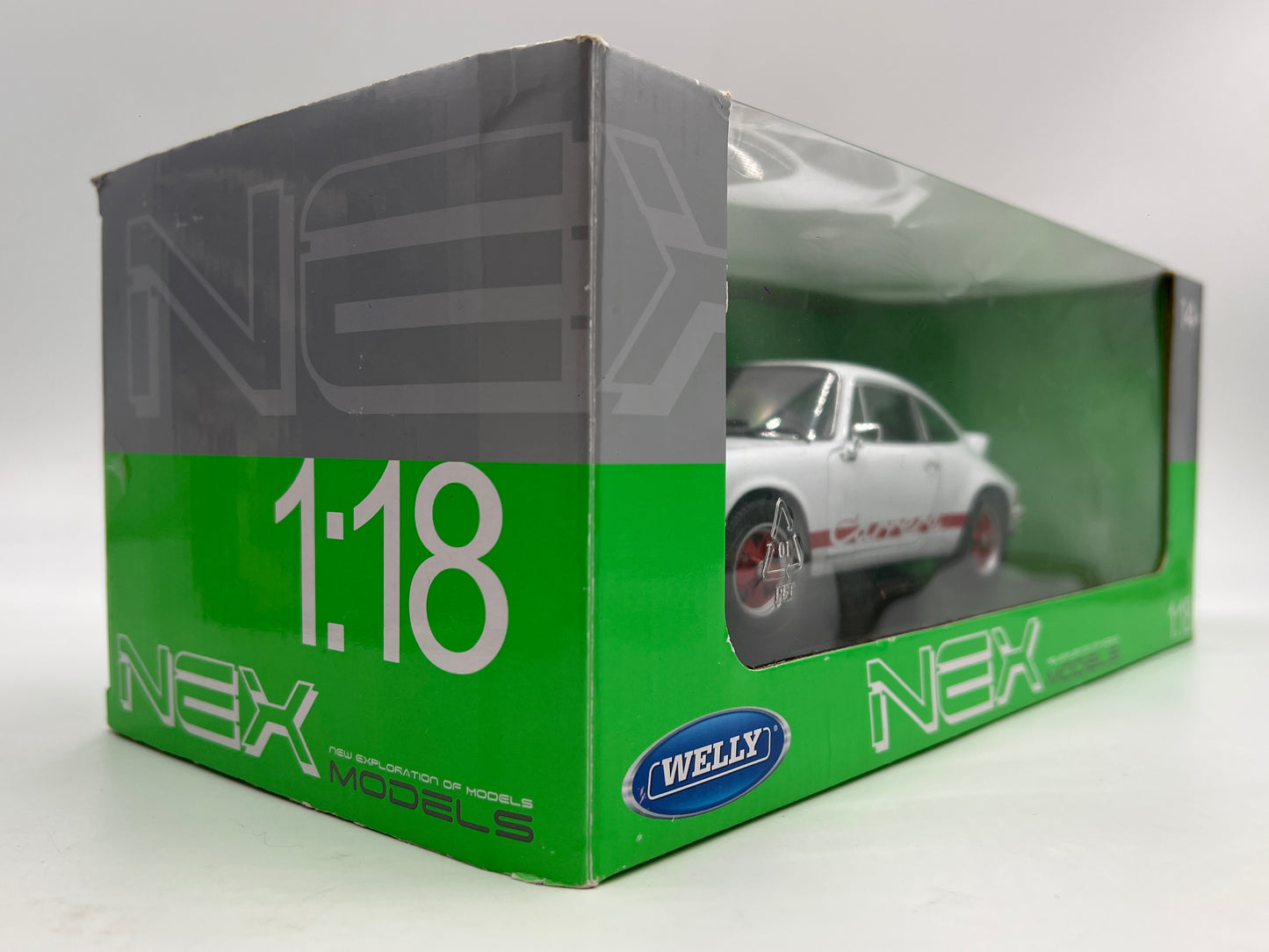 Welly 1:18 Scale NEX Models 1973 Porsche 911 Carrera RS White/Red VHTF