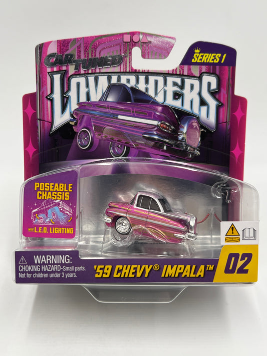 MGA Car Tuned Series 1 Show Glow Lowriders #2 59 Chevy Impala Pink