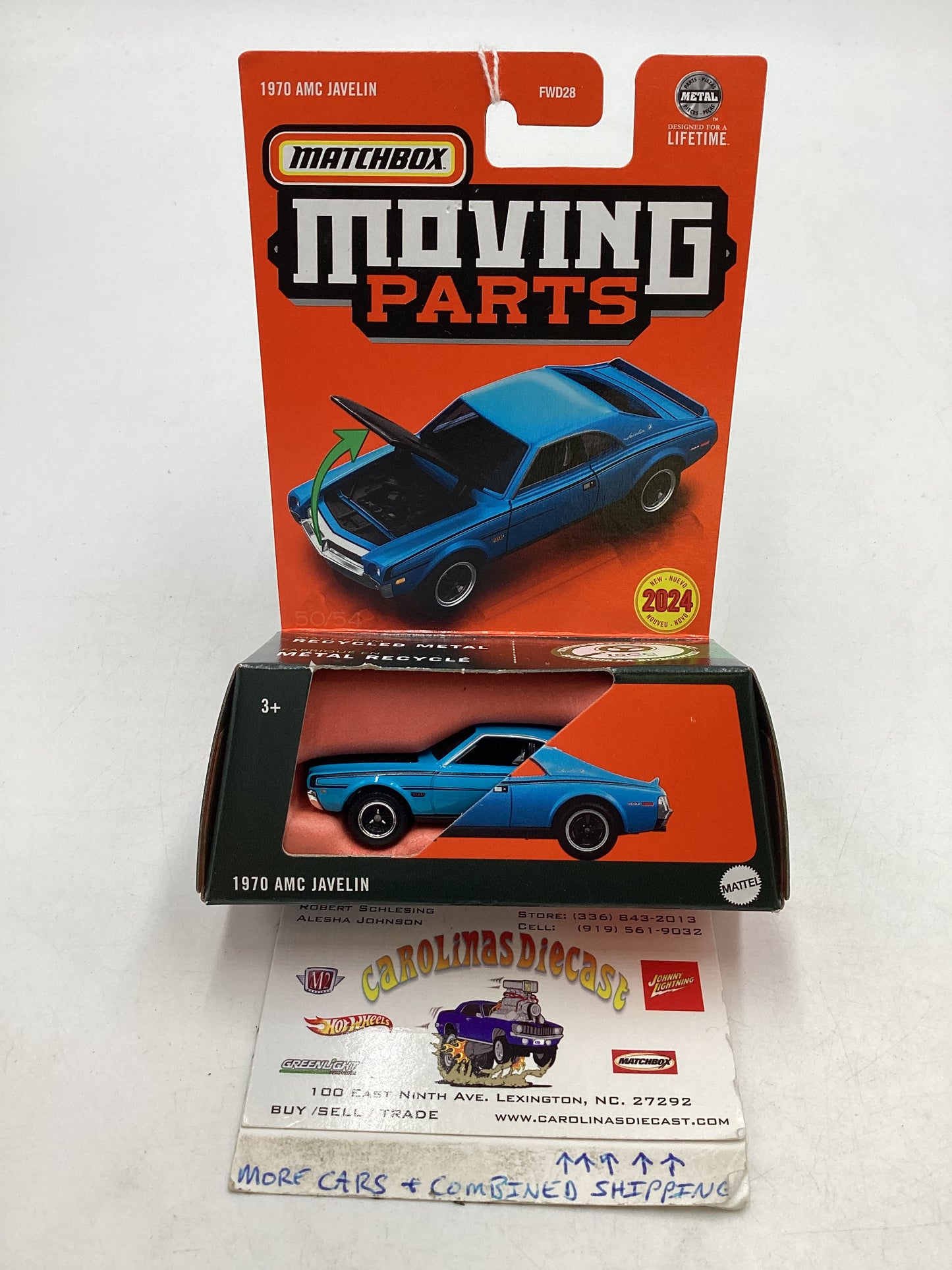 2024 Matchbox Moving Parts 1970 AMC Javelin Blue 164D