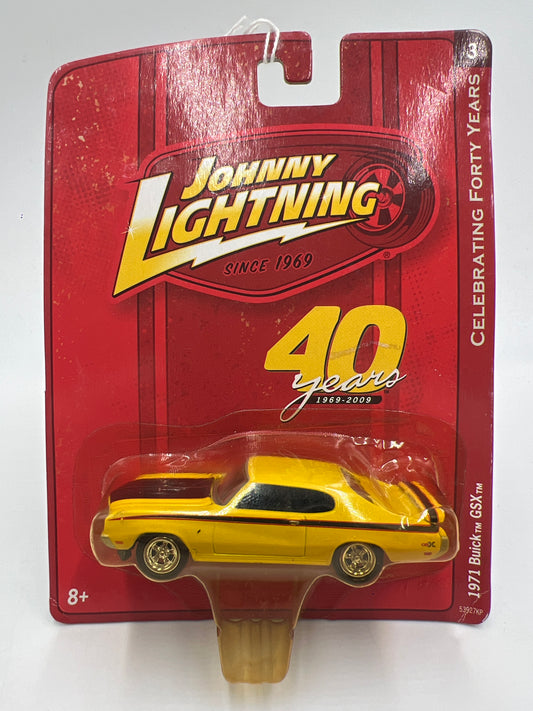 Johnny Lightning Small Card 1971 Buick GSX Yellow