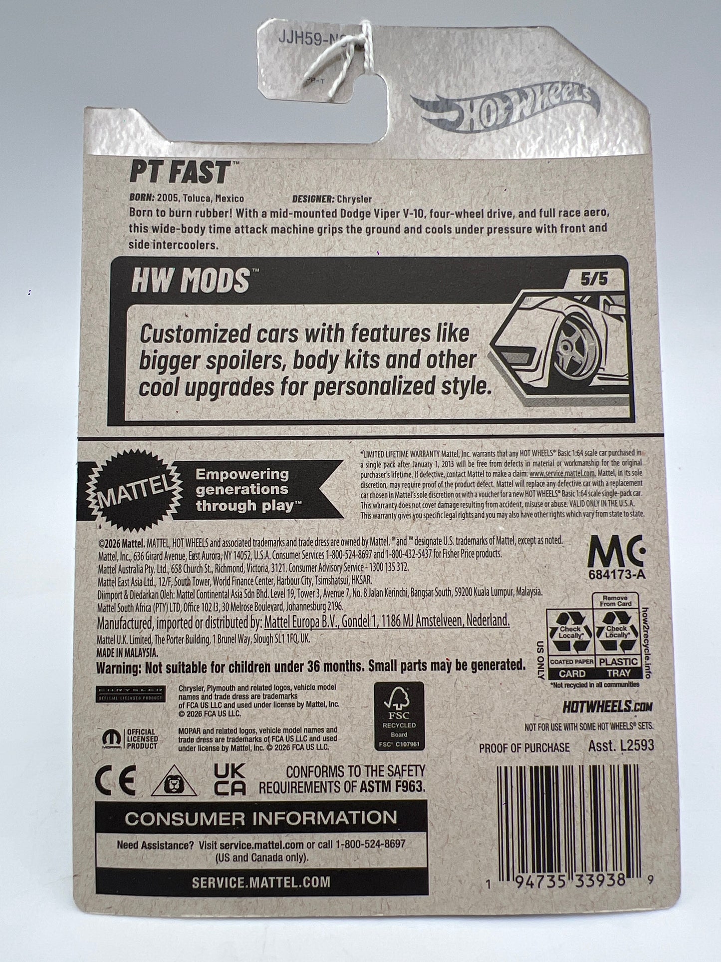 2026 Hot Wheels J Case #187 PT Fast Blue