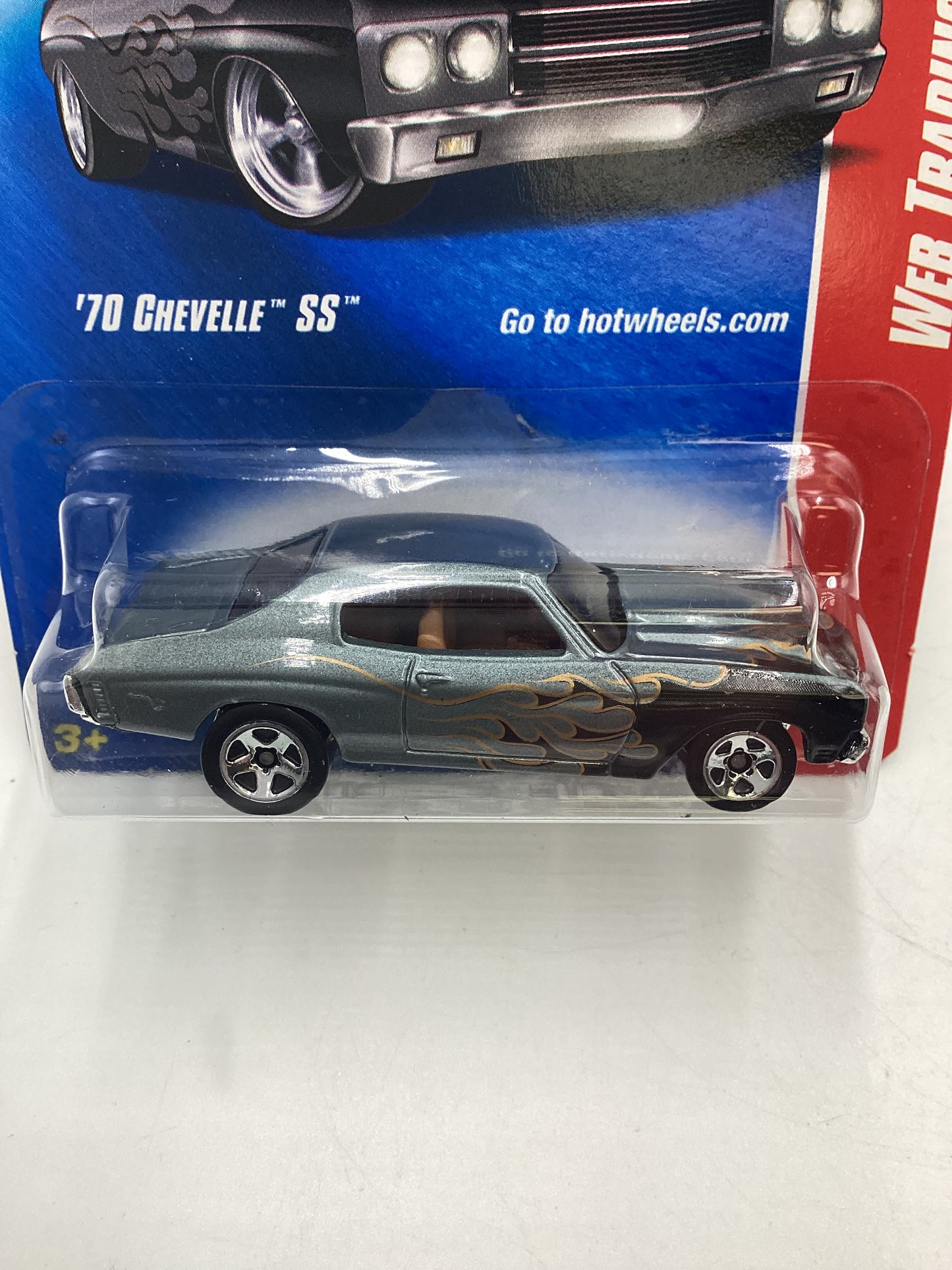 2008 Hot Wheels Web Trading Cars #91 70 Chevelle SS Gray 10B