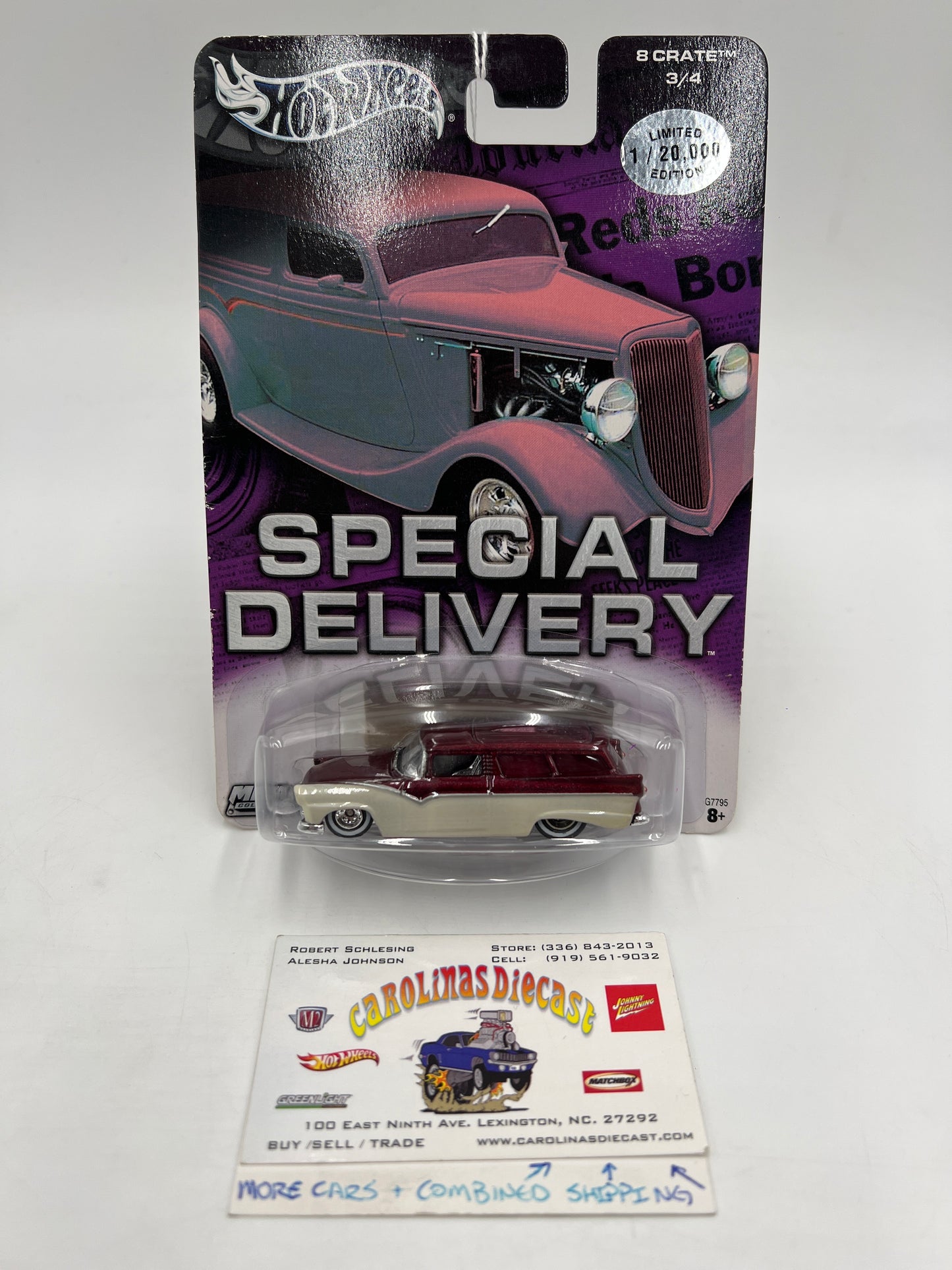 Hot Wheels Premium Special Delivery #3 8 Crate Dark Red/White 245i