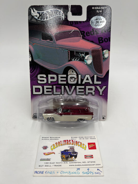 Hot Wheels Premium Special Delivery #3 8 Crate Dark Red/White 245i