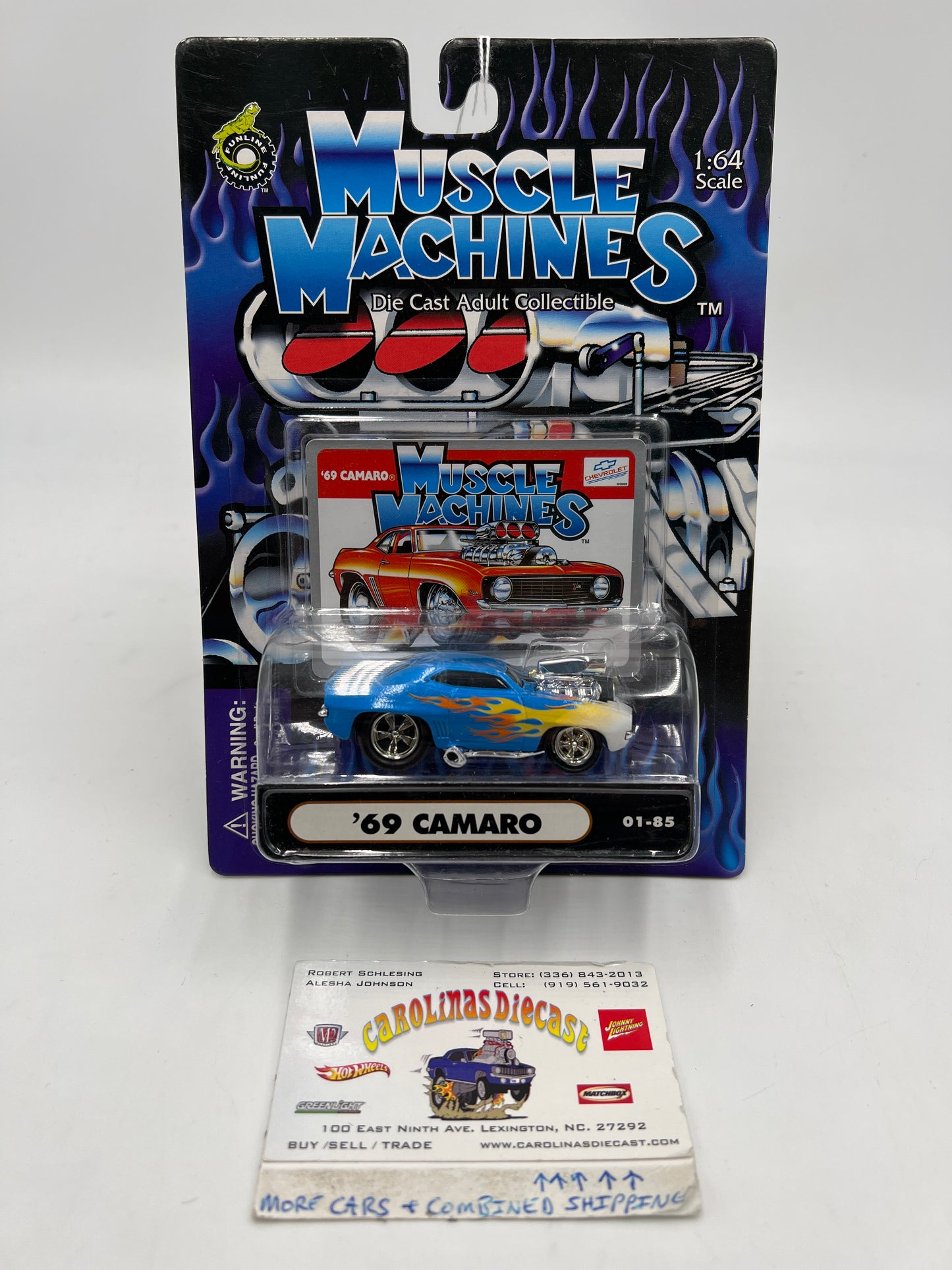 Muscle Machines 69 Camaro Blue 01-85 222D