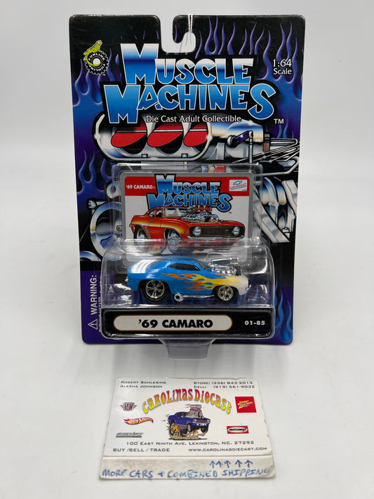 Muscle Machines 69 Camaro Blue 01-85 222D