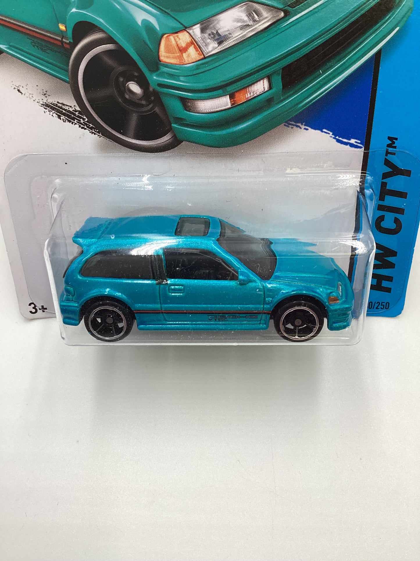 2014 Hot Wheels #30 1990 Honda Civic EF Teal W/Protector