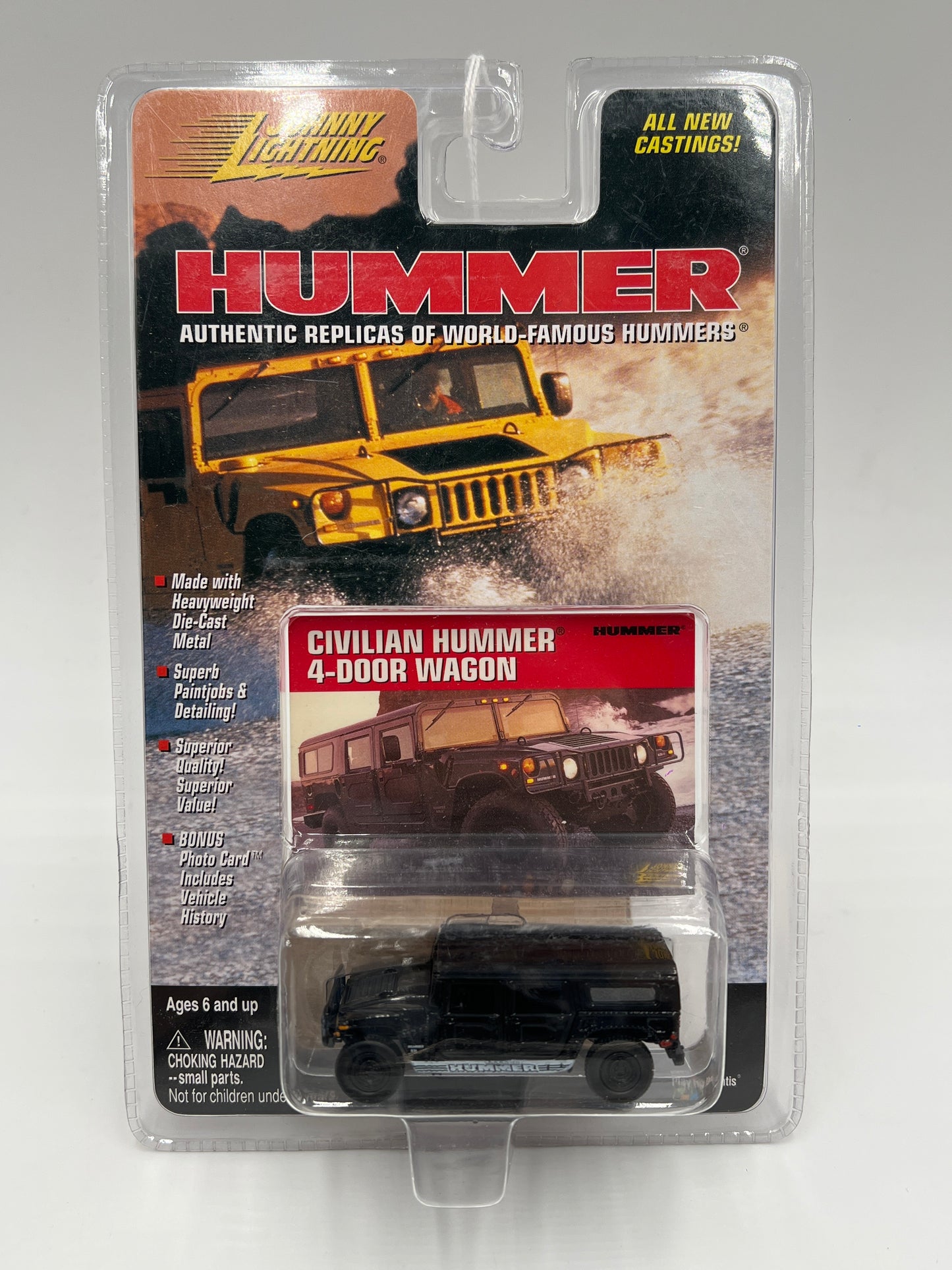 Johnny Lightning Hummer Series Civilian Hummer 4-Door Wagon Black 221H