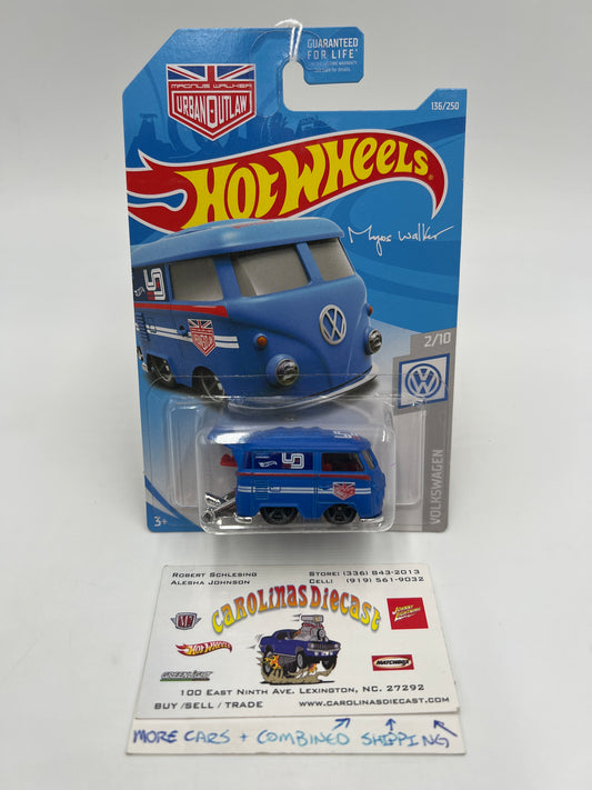2019 Hot Wheels Volkswagen #136 Kool Kombi Blue Magnus Walker 97F