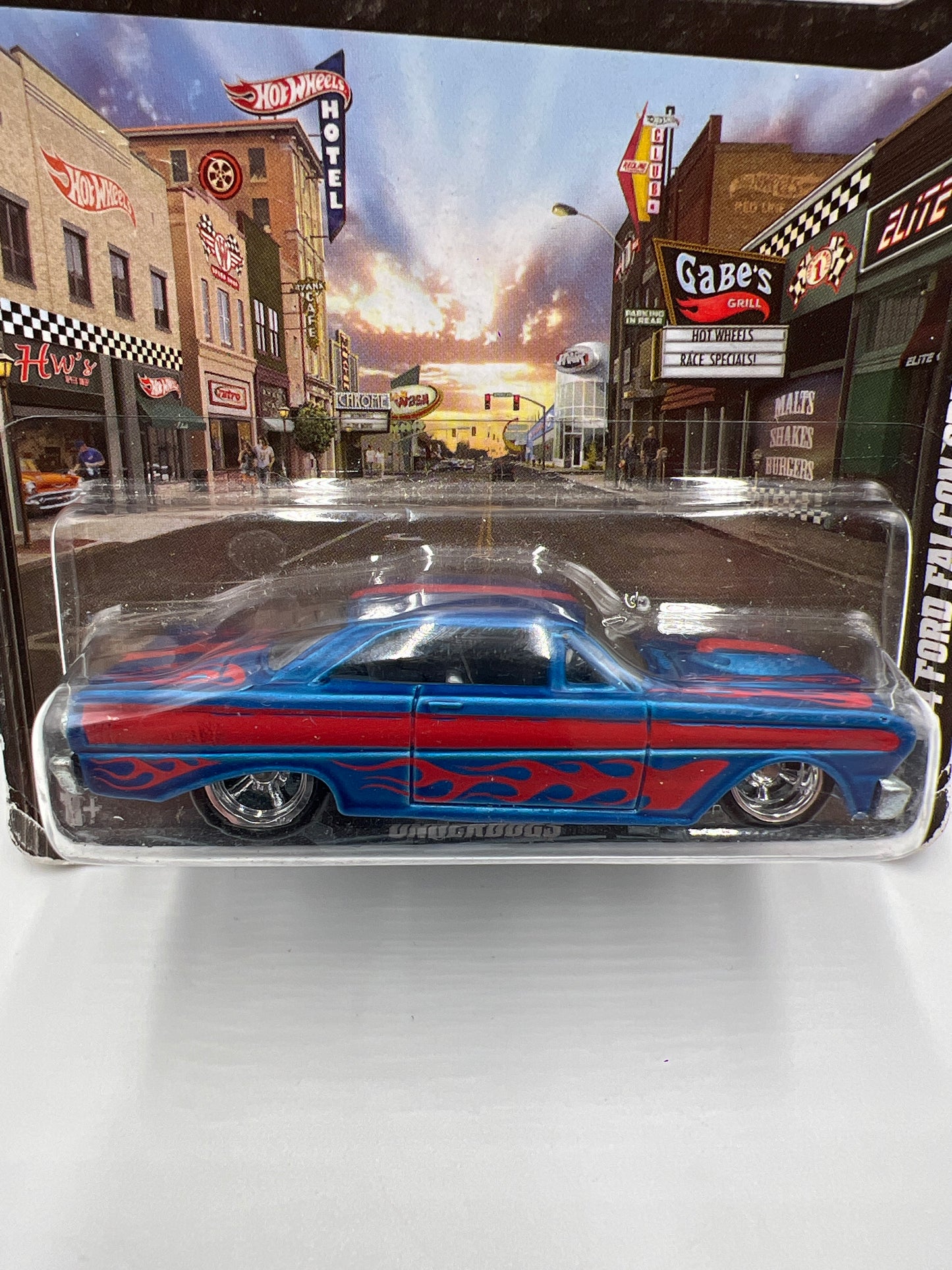Hot Wheels Boulevard Underdogs 64 Ford Falcon Sprint Blue #3 Card Not Perfect 245F