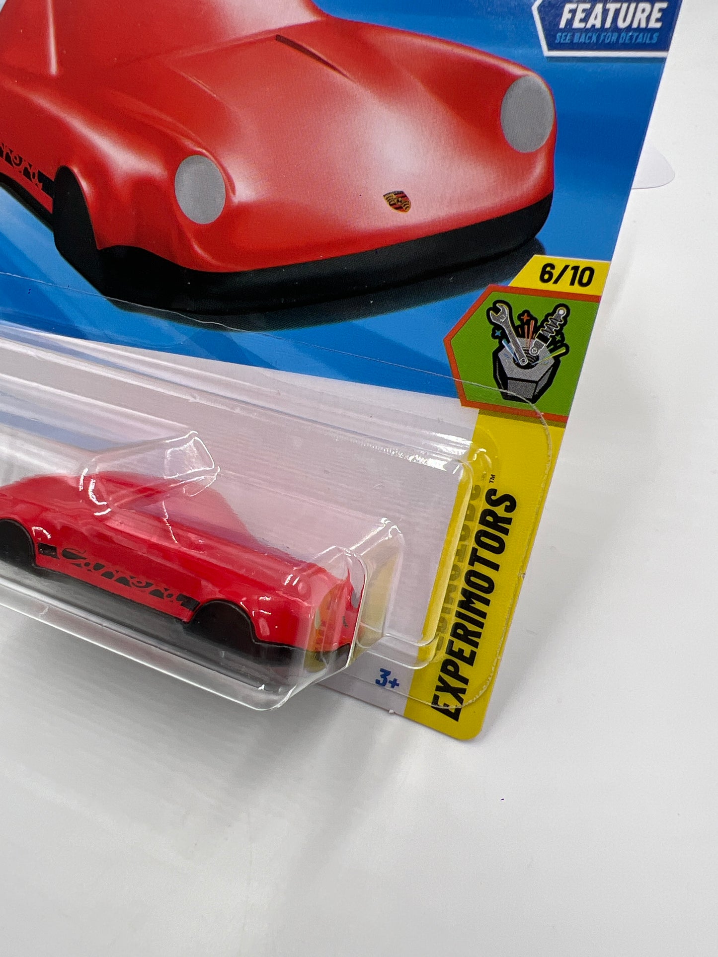 2025 Hot Wheels J Case Experimotors #187 Porsche 911 Carrera Clip Red 99E