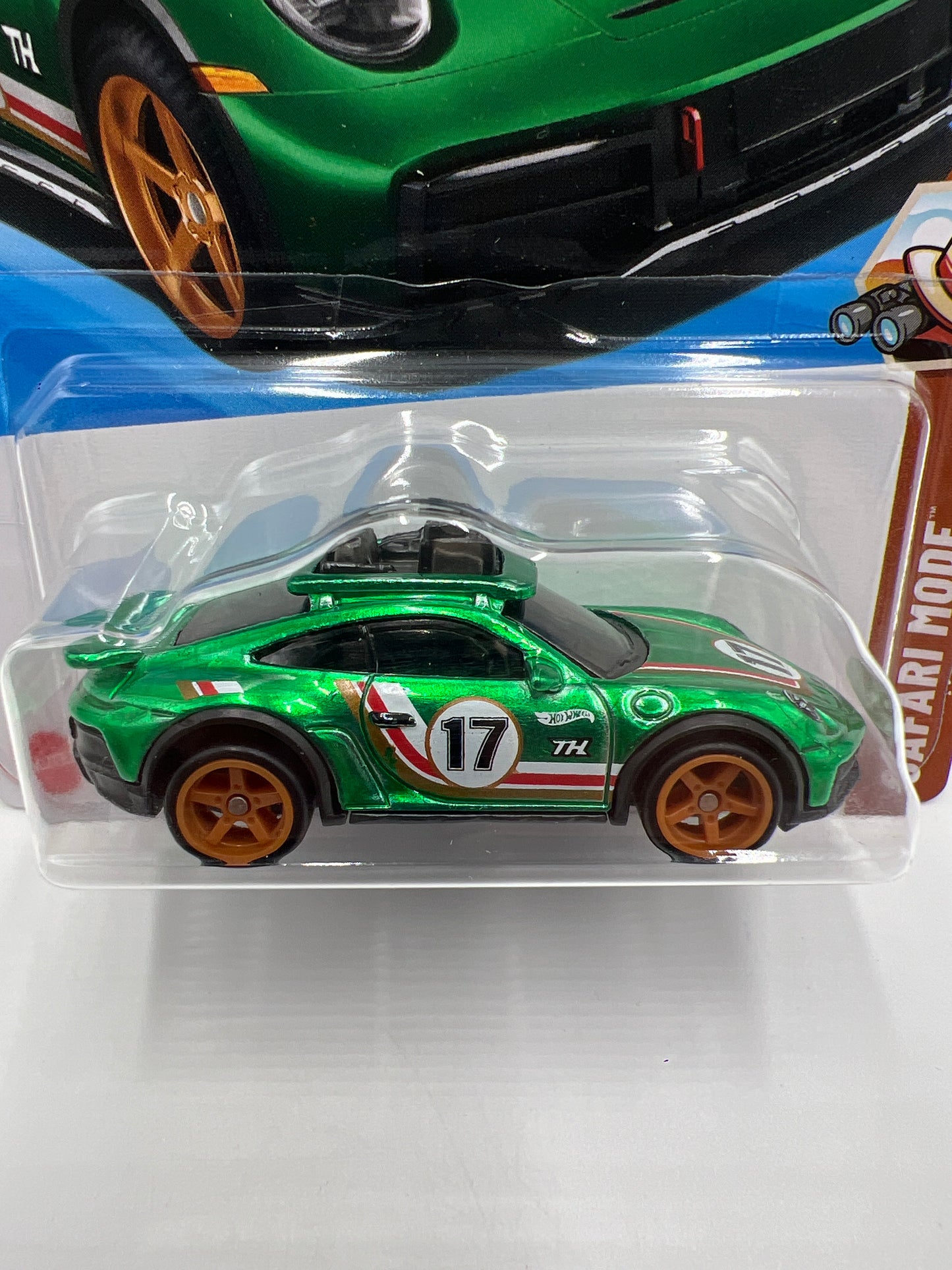 2025 Hot Wheels Super Treasure Hunt #154 Porsche 911 Rallye Green W/Protector