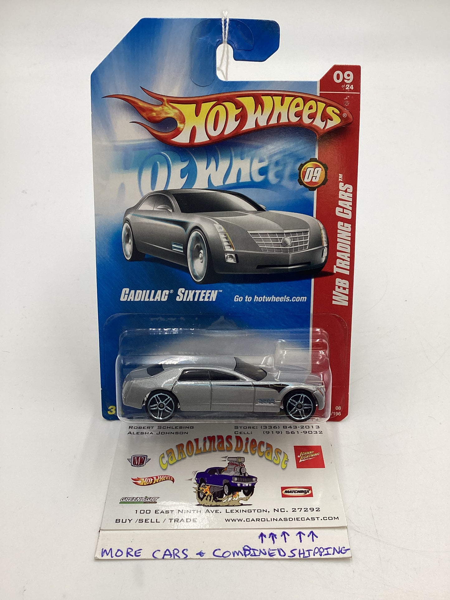 2008 Hot Wheels Web Trading Cars #85 Cadillac Sixteen Silver 60A